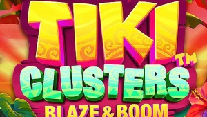 Tampilan visual slot Tiki Clusters Blaze & Boom